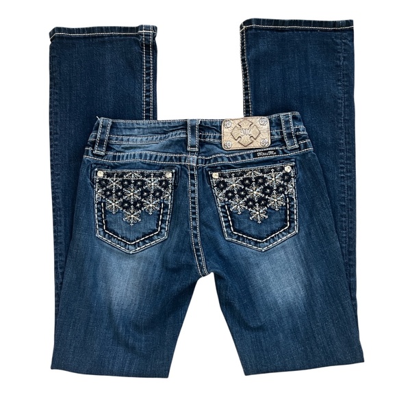 Miss Me Women's Rhinestone Signature Boot Jeans Size 28 - Picture 7 of 12